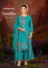 Vasudha By Rangoon Chinon Kurti With Bottom Dupatta Suppliers In India
